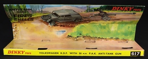 Dinky toys 617 volkswagen kdf 50mm pak anti tank gun mm126 plinth
