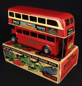 Tri ang minic 60m double deck bus mm172 back